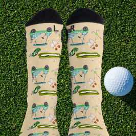 Een dag golfpatroon sokken