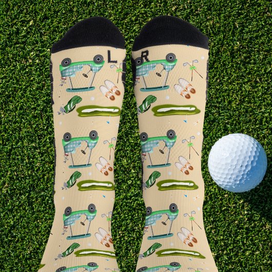 Een dag golfpatroon sokken