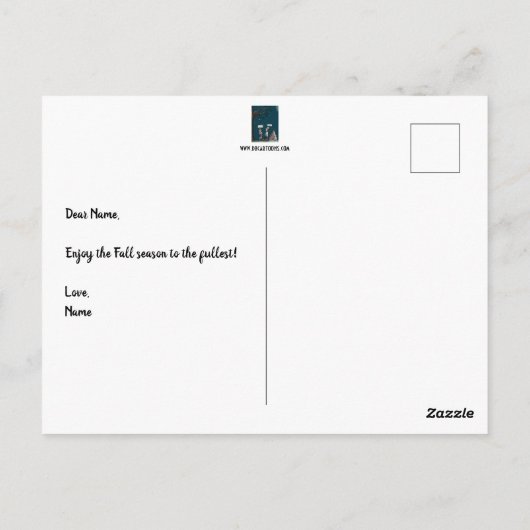 Een dag Herfst Briefkaart (Achterkant)