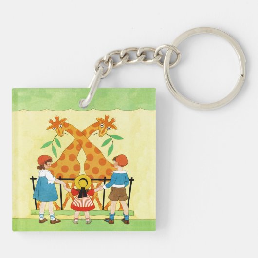 Een dag in de dierentuin sleutelhanger (Achterkant)