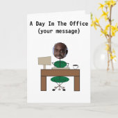 Een dag in de Kantoor (man) Kaart (Gele Bloem)