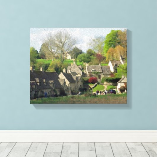 Een dag in de katoenbroeken in het Verenigd Konink Canvas Afdruk (Insitu (Houten vloer))