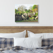 Een dag in de katoenbroeken in het Verenigd Konink Canvas Afdruk (Insitu (Slaapkamer))