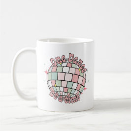 Een dag in een tijd Groovy Pink Discoball Koffiemok