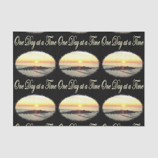 EEN DAG IN EEN TIJD ZONSOPGANG FOTO TISSUEPAPIER (Voorkant)