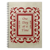 Eén dag in een Tijdelijk Fancy Bourgognig Lijst/Vi Notitieboek (Voorkant)