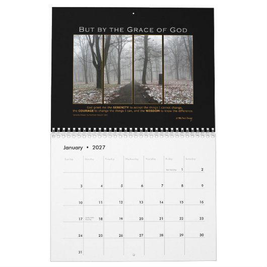 Eén dag in een tijdschema kalender (Jan 2027)