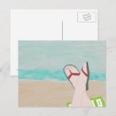 Een dag in het Beach Briefkaart (Voorkant / Achterkant)