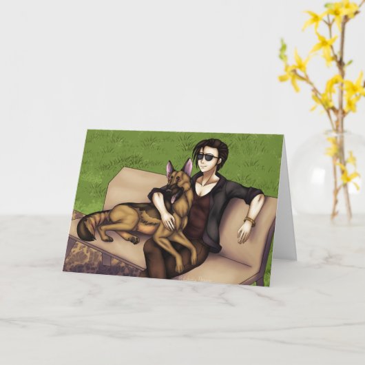 Een dag in het Dog Park Kaart (Gele Bloem)