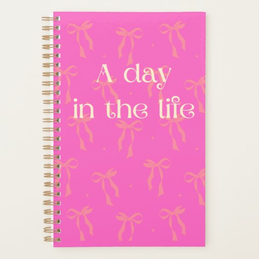 Een dag in het leven Pink Bow Planner (Voorkant)