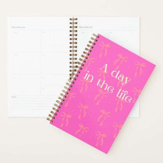 Een dag in het leven Pink Bow Planner (Display)
