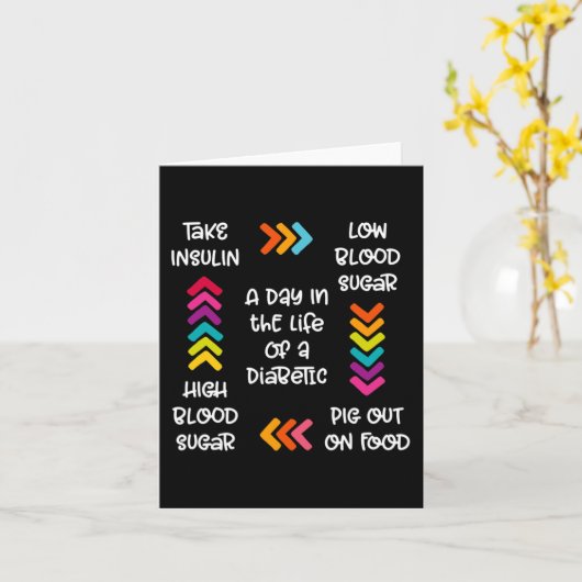 Een dag in het leven van een diabeticus kaart (Gele Bloem)