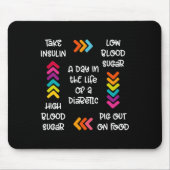 Een dag in het leven van een diabeticus muismat (Voorkant)