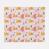 Een dag in het leven van een kat fleece deken (Voorkant (Horizontaal))