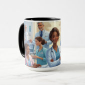 Een dag in het leven van een ziekenhuis mok (Voorkant links)