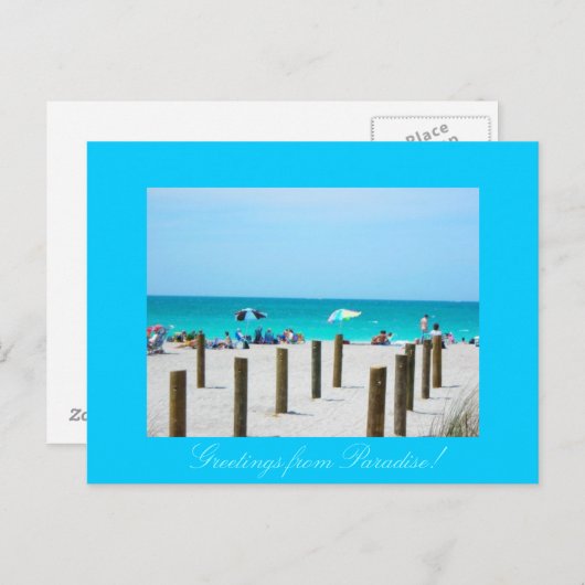 Een dag in het Paradijs Briefkaart (Voorkant / Achterkant)