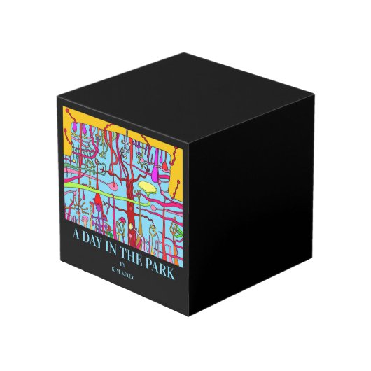 EEN DAG IN HET PARK - AANGEZIEN op de kubus (Voorkant hoekig)