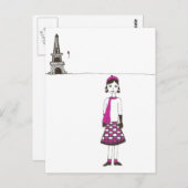 Een dag in Parijs Frankrijk Briefkaart (Voorkant / Achterkant)