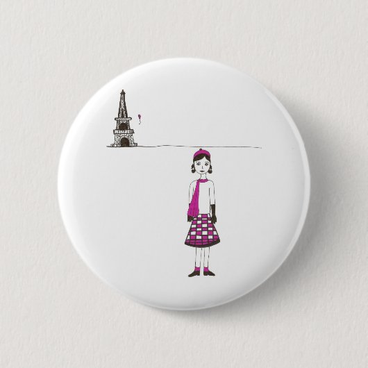 Een dag in Parijs Frankrijk Ronde Button 5,7 Cm (Voorkant)