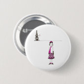 Een dag in Parijs Frankrijk Ronde Button 5,7 Cm (Voorkant /achterkant)