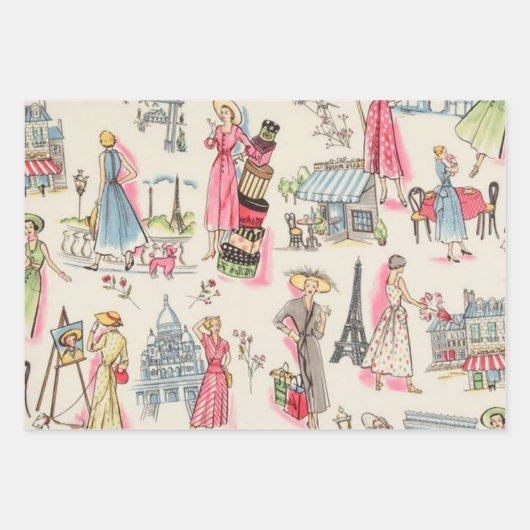 Een dag in Parijs Inpakpapier Vel (Voorkant)