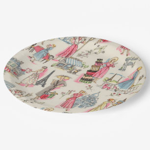 Een dag in Parijs Papieren Bordje