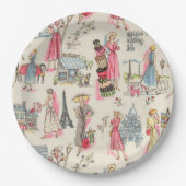 Een dag in Parijs Papieren Bordje (Voorkant)