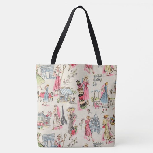 Een dag in Parijs Tote Bag (Voorkant)