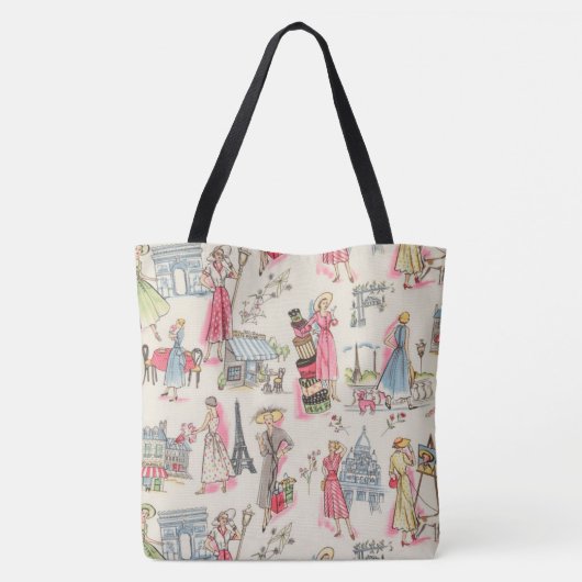 Een dag in Parijs Tote Bag (Achterkant)