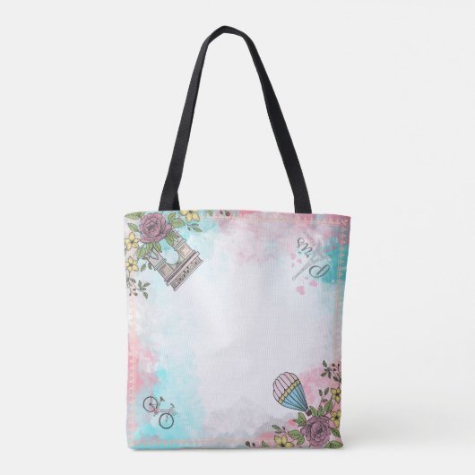 Een dag in Parijs Tote Bag (Achterkant)