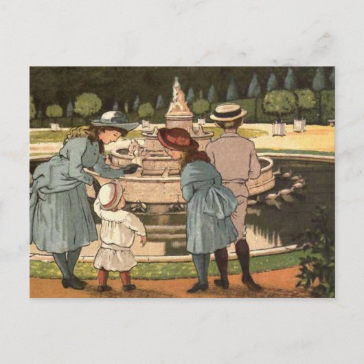 "Een dag in Versailles" Briefkaart (Voorkant)