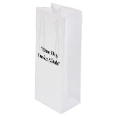 Een dag InshaAllah – Minimalistische Islamitische  Wijn Cadeautas (Voorkant Gekanteld)