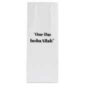 Een dag InshaAllah – Minimalistische Islamitische  Wijn Cadeautas (Voorkant)