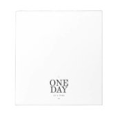 Eén dag inspirerende witte citaten van het Citaat Notitieblok (Voorkant)