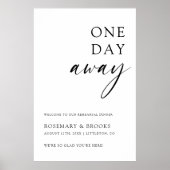 Een dag later op huwelijksrepetitie Welkomstberich Poster (Voorkant)