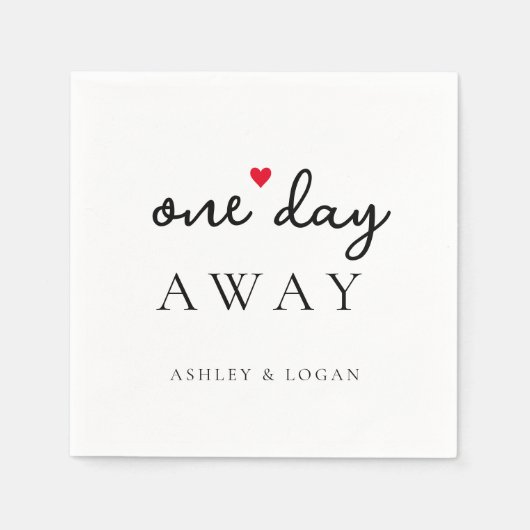 Een dag later tijdens het huwelijk servet (Voorkant)