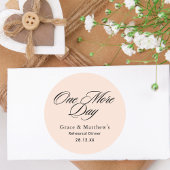 Eén dag meer repetitie diner blush roze favoriet ronde sticker