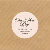 Eén dag meer repetitie diner blush roze favoriet ronde sticker