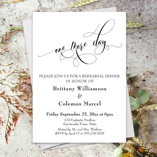 Een dag meer Typografie-repetitie Kaart