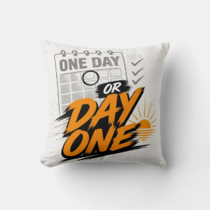 Eén dag of dag één Motivatie Nieuw Begin Doel Kussen