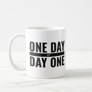 Eén dag of één dag koffiemok