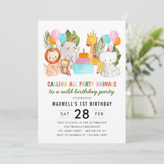 Een dag om alle feestdieren te roepen kaart (Staand voorkant)