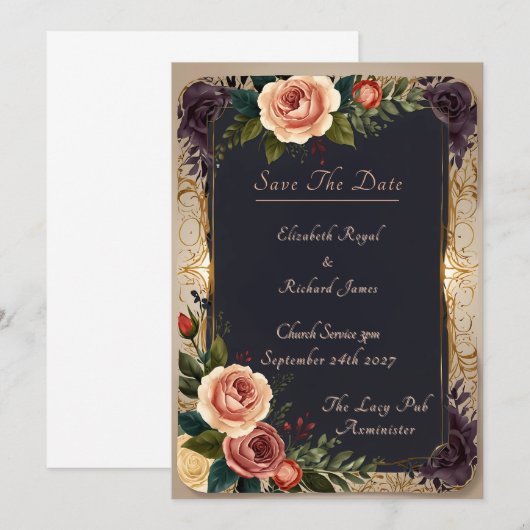 Een dag om de bruiloft te herdenken kaart (Voorkant / Achterkant)