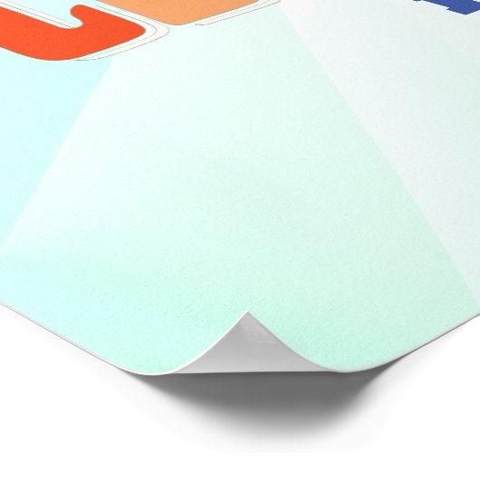 Een dag om grafisch vet Schattige te leren Poster (Hoek)