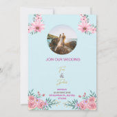 Een dag om te onthouden - huwelijksuitnodiging met bedankkaart (Achterkant)