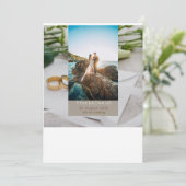 Een dag om te onthouden - huwelijksuitnodiging met bedankkaart (Staand voorkant)