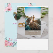 Een dag om te onthouden - huwelijksuitnodiging met bedankkaart (Voorkant / Achterkant)