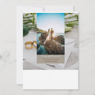 Een dag om te onthouden - huwelijksuitnodiging met bedankkaart