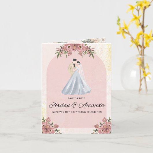 "Een dag om te onthouden - ons bruiloftsuitnodigin Kaart (Gele Bloem)