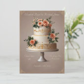 Een dag om te onthouden Trouwtaart bruiloft Kaart (Staand voorkant)